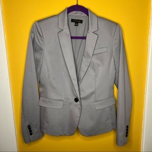 Ann Taylor dove grey single button blazer